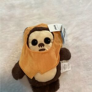 Disney Lucas Films Ltd Star Wars 12” Ewok Plush w Orange Robe Cape Stuffed Anima